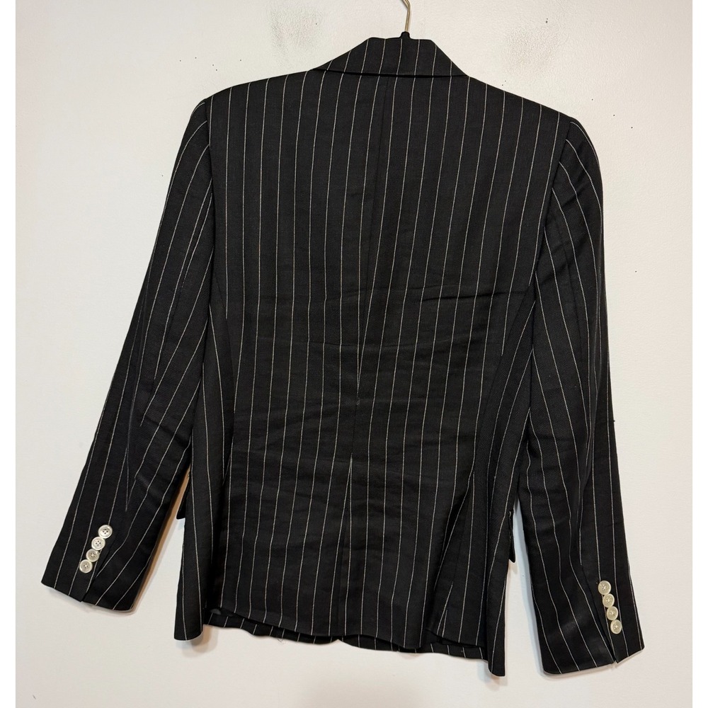 Lauren Ralph Lauren Quiet Luxury Pinstripe Blazer Women Sz 6 Office Siren Preppy - Picture 5 of 7